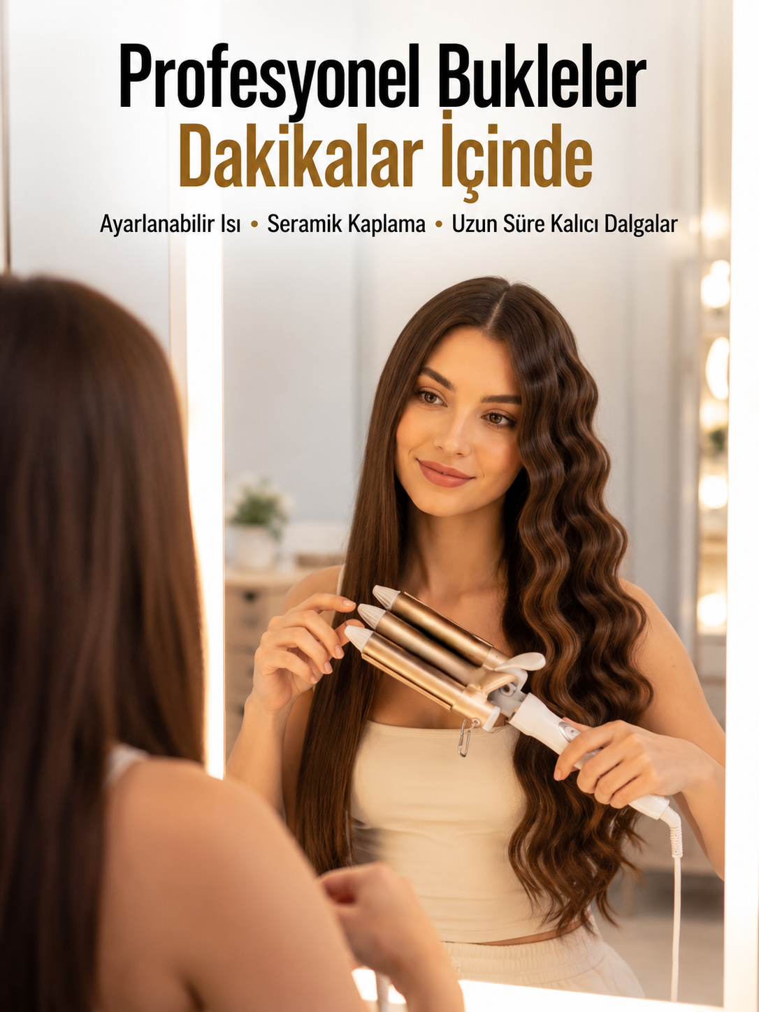 Ayarlanabilir Isı Ayarıyla Profesyonel Bukle Maşası – Hızlı ve Nazik Şekillendirme