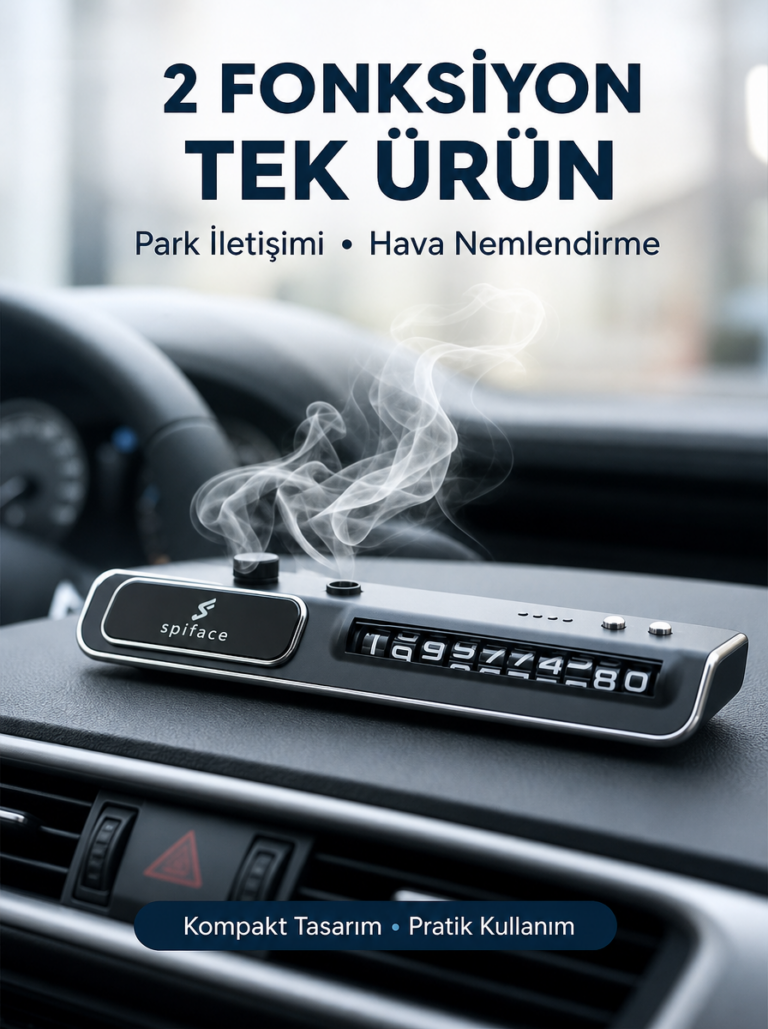 LED Ekranlı Nemlendirici Araç Park İletişim Numarası Gösterici Yeni Nesil