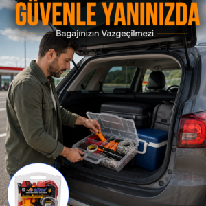 Profesyonel Araç İçi Acil Durum Seti 27 Parça Çok Amaçlı Oto Yardım Çantası