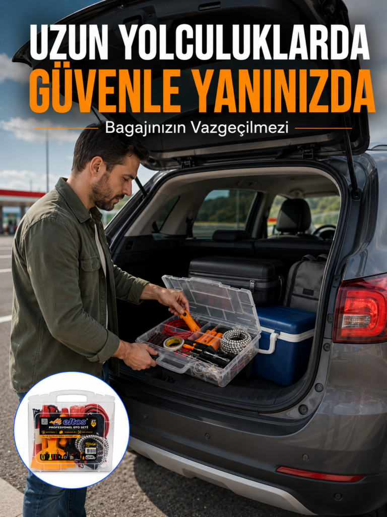 Profesyonel Araç İçi Acil Durum Seti 27 Parça Çok Amaçlı Oto Yardım Çantası