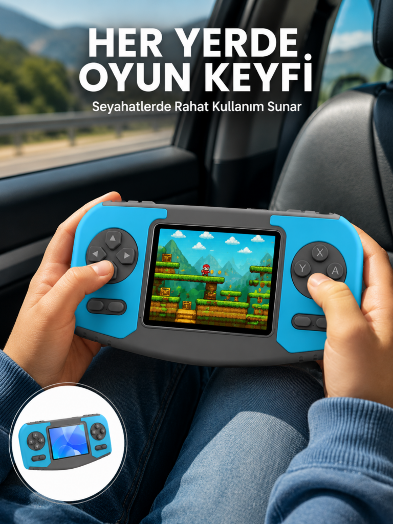 Çocuklara Özel Retro Oyun Konsolu Portatif Eğlence Cihazı