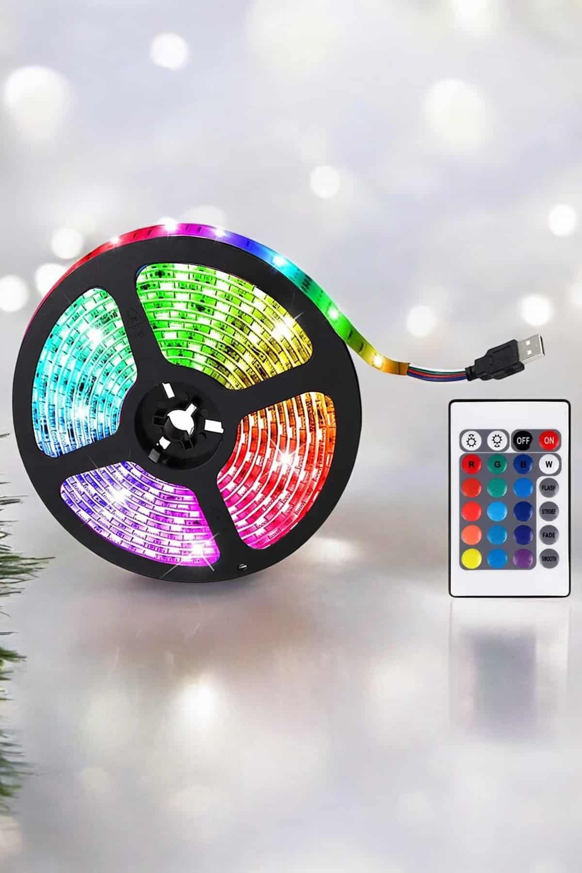 Yeni Nesil RGB Işıklı 10Metre Şerit LED Kumandalı Kullanım