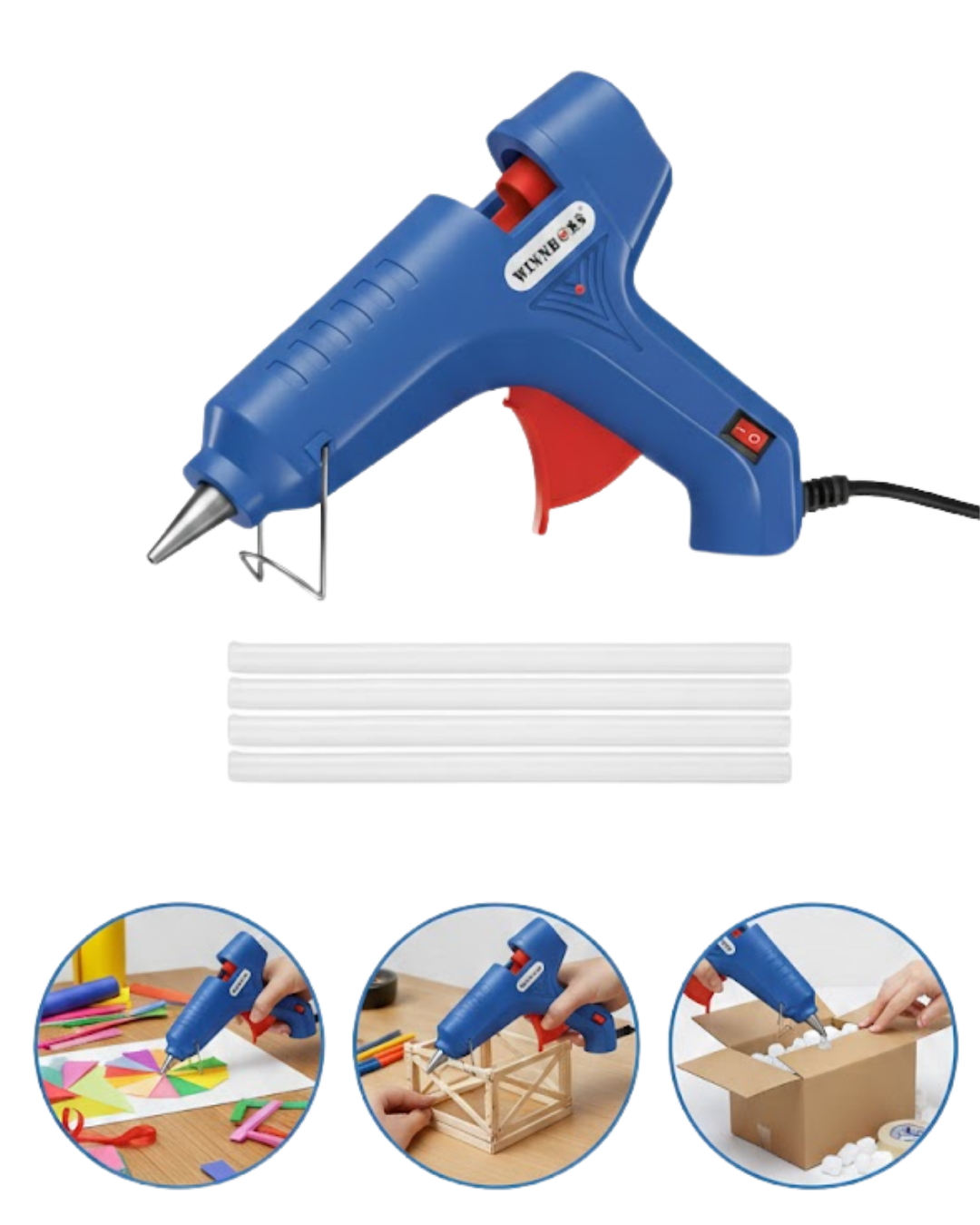 Hızlı Isınan 100 W Silikon Tabancası 11 mm Silikon Uyumlu 5 Adet Silikon