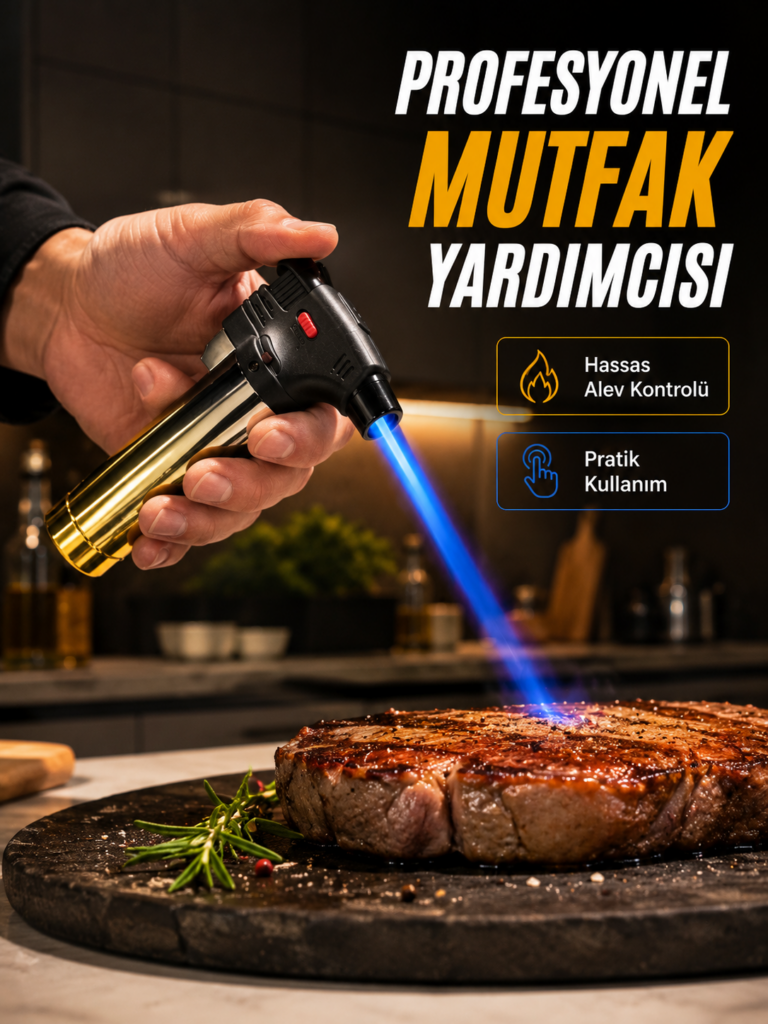 Rüzgar Ateşli Pürmüz Çakmak Ayarlanabilir Alev Güçlü Jet Alevli Gazlı Çakmak