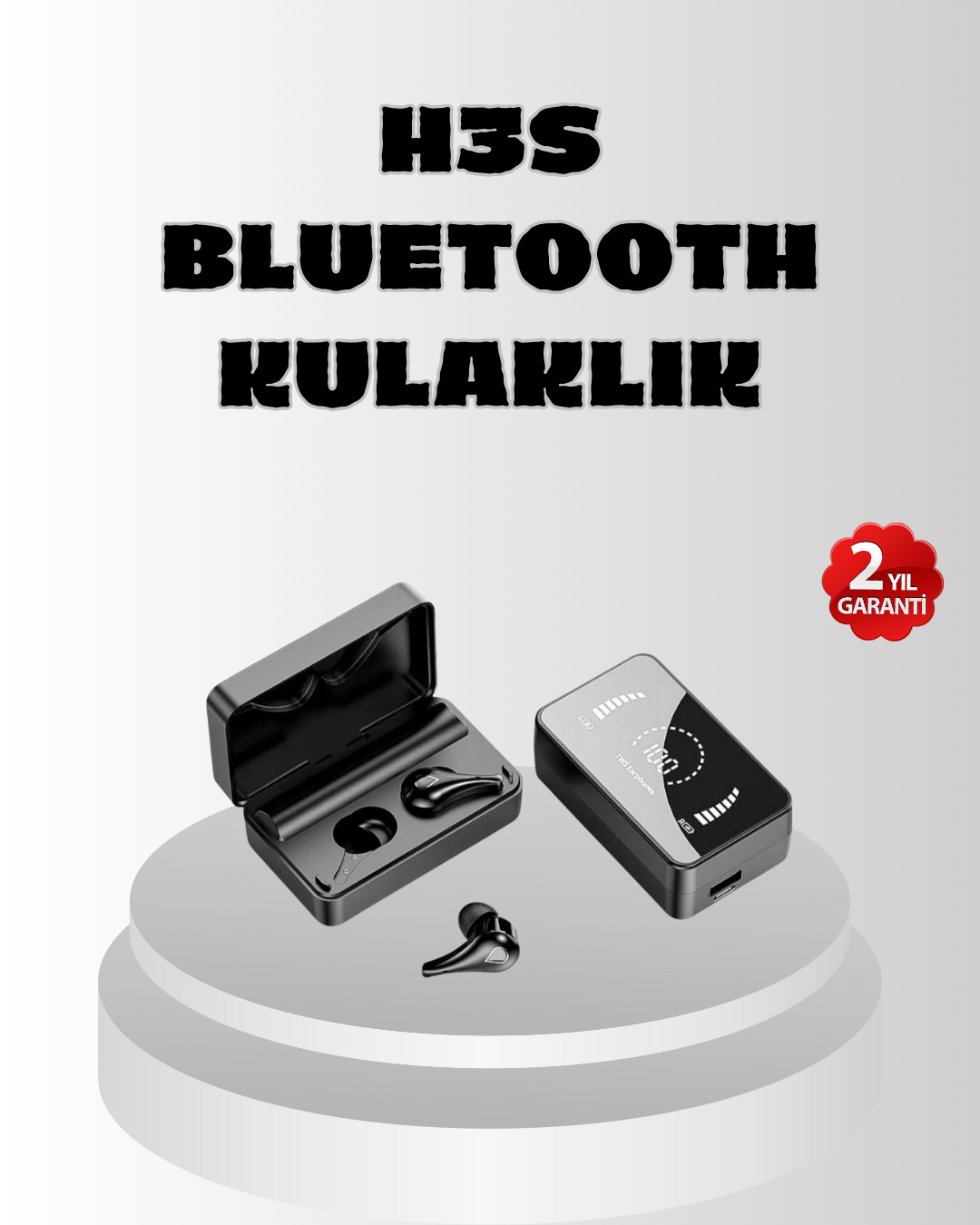 HiFi Ses Kaliteli Kablosuz Kulaklık – BT5.1, LED Ekranlı Şarj Kutusu, 3500 mAh