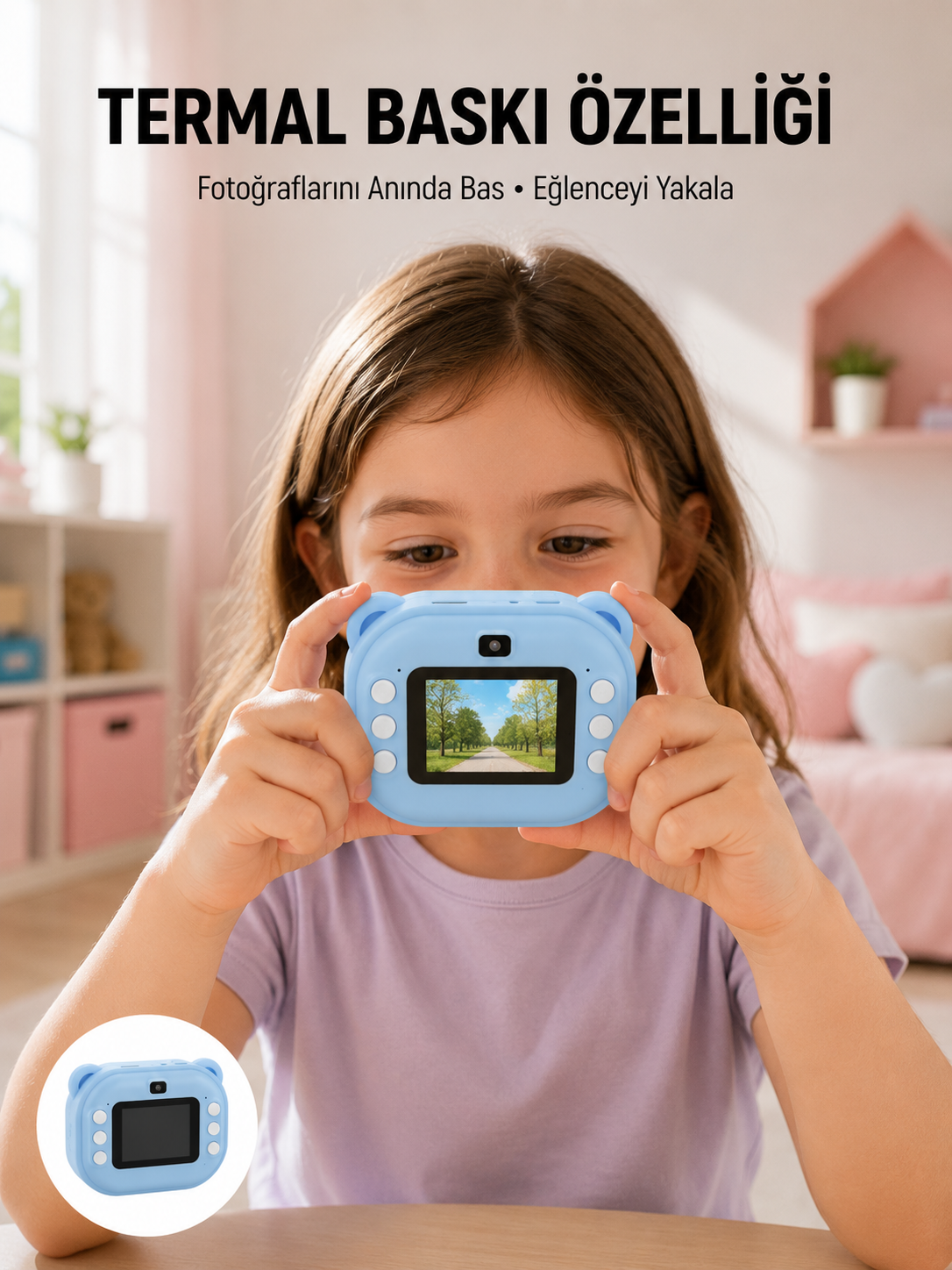 24MP HD Şipşak Kamera – Termal Baskılı, Çift Lensli HD