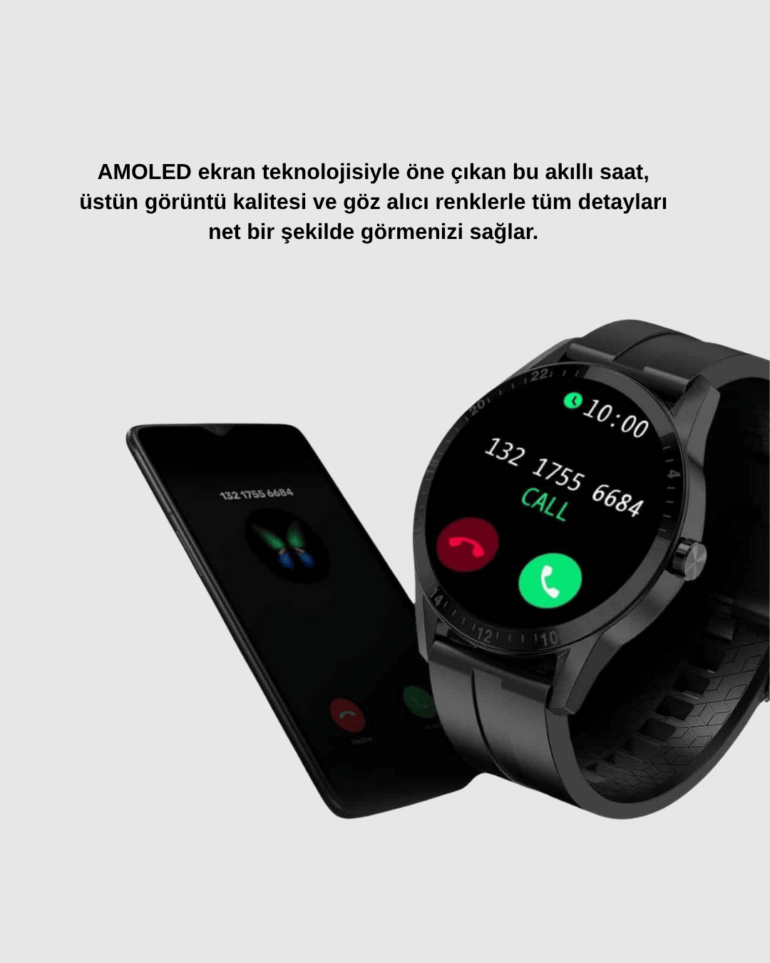 3 Kordonlu AMOLED Akıllı Saat – Sağlık Takipli