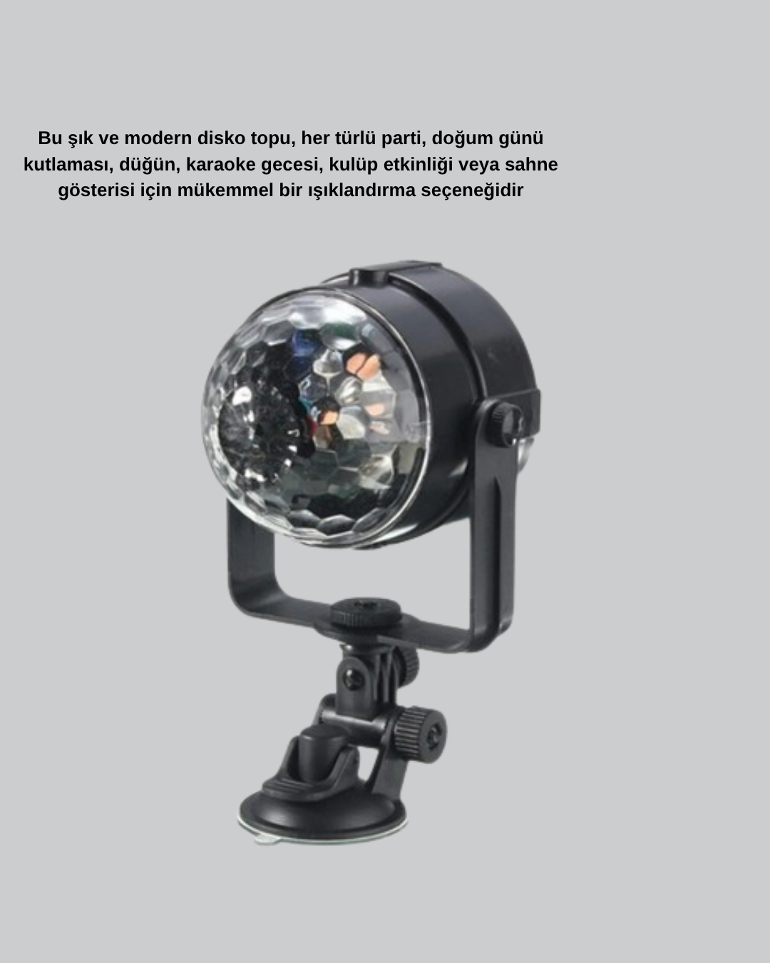 Ritme Duyarlı LED Disko Topu – Renkli Işık Gösterili Parti Lambası