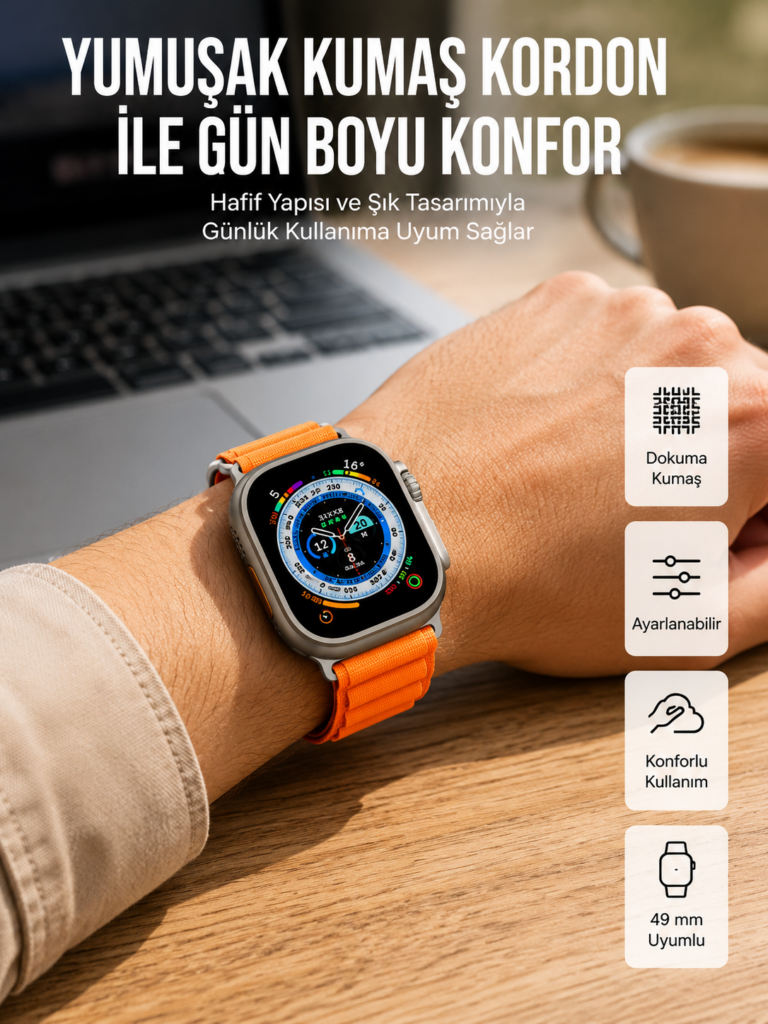 Akıllı Saat Ultra Android & İOS Uyumlu Arama Bildirim Özellikli