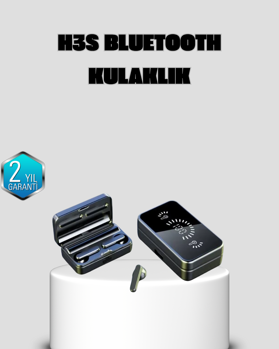 3500 mAh Şarj Kutulu Bluetooth 5.1 Kablosuz Kulaklık – Dokunmatik, Suya Dayanıklı