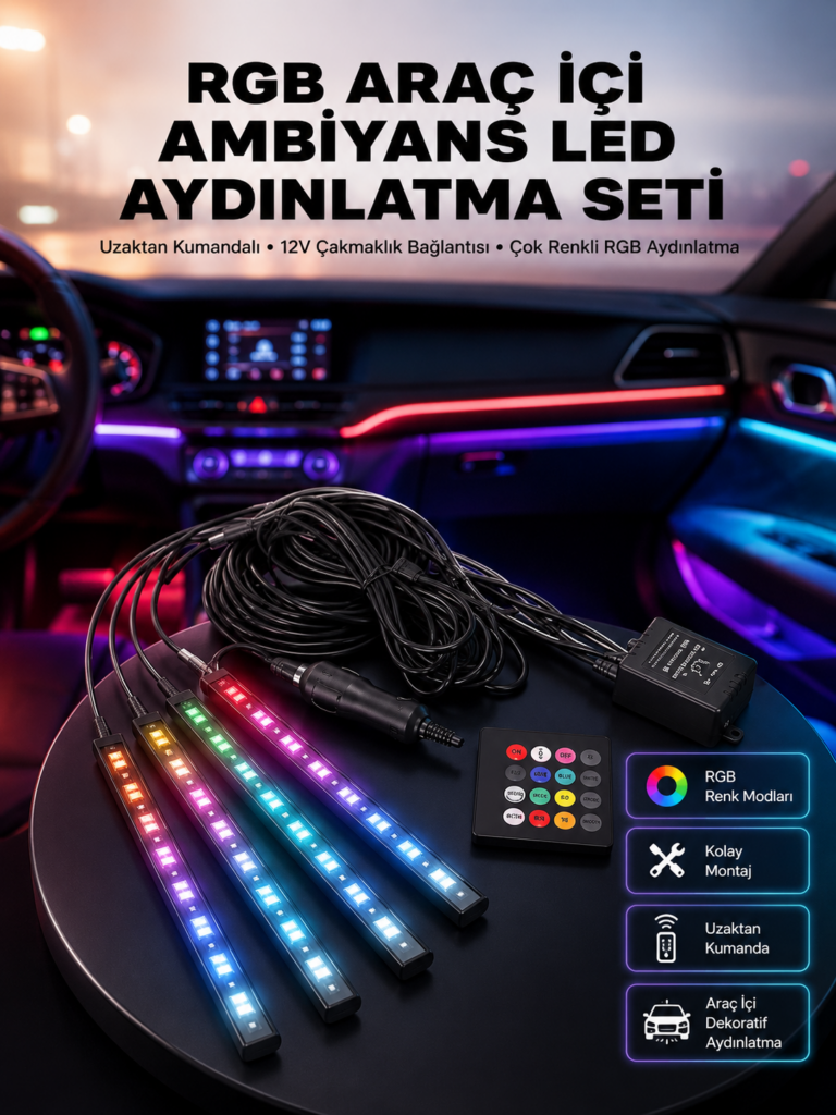 Yüksek Parlaklık Ayarlı RGB LED Ekran Kayan Yazı ve Grafik Destekli Esnek Panel