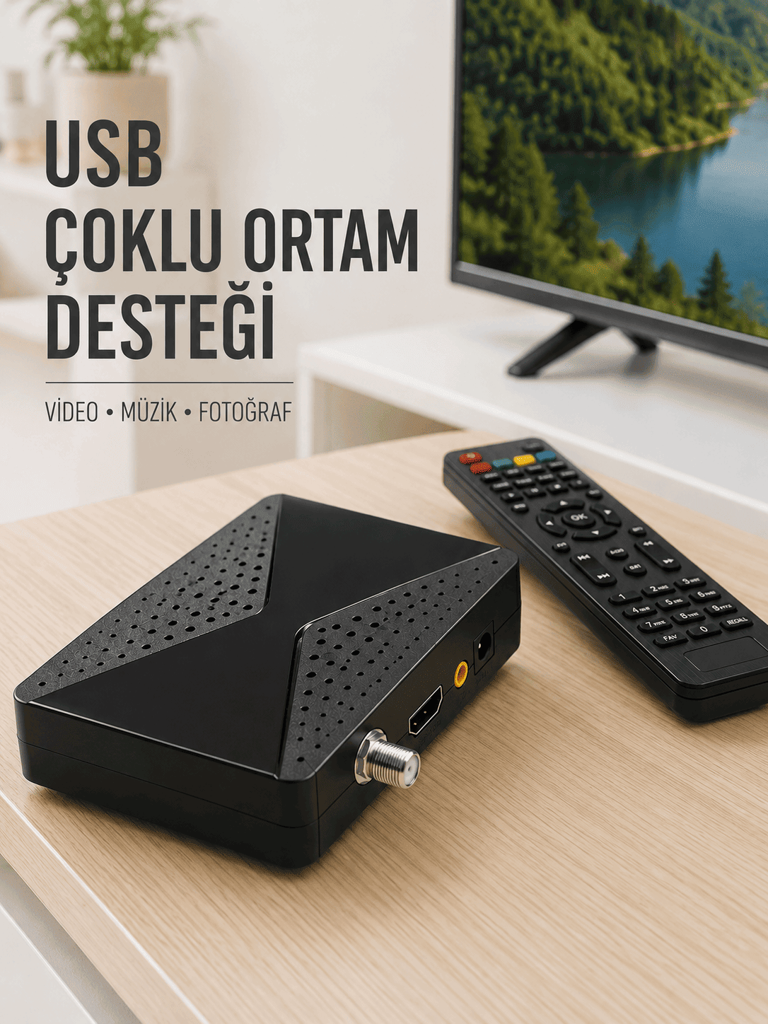 Dijital Uydu Receiver 1080P HDMI Çıkışlı Kanal Güncellemeli
