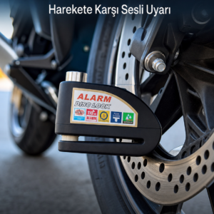 Yüksek Sesli 110dB Çelik Disk Kilidi Su Geçirmez Yeni Nesil