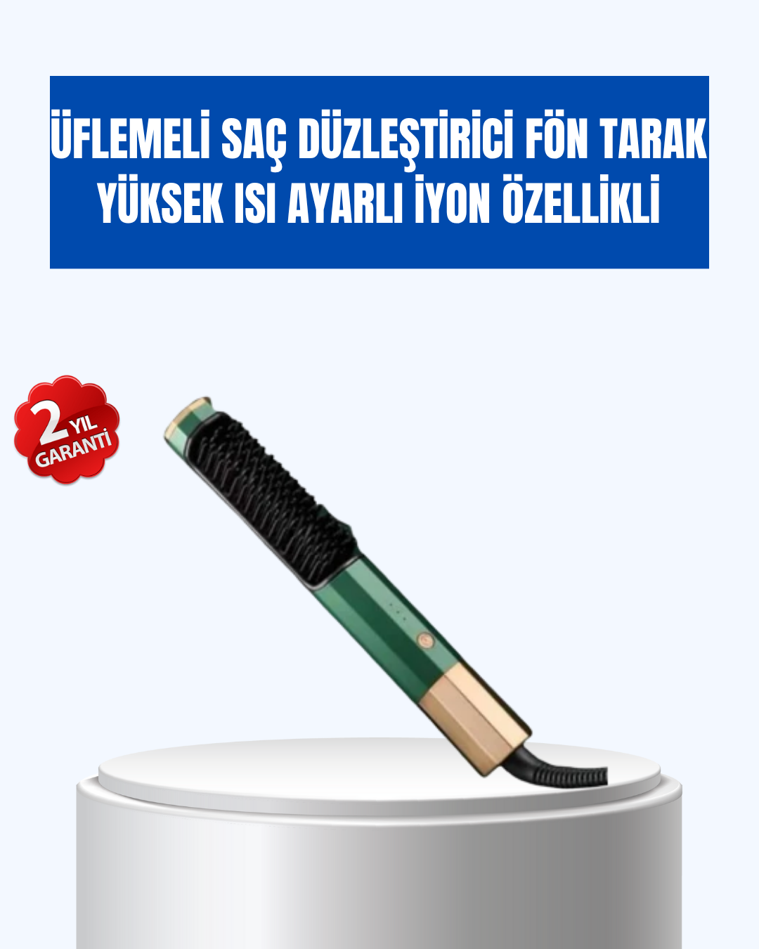 Ayarlanabilir Isı Kontrollü Saç Şekillendirme Seti – Tüm Saç Tipleri İçin Uygun