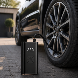 Dijital Lastik Pompası Kablosuz Hava Basma Cihazı Powerbank Destekli