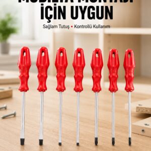 Çeşitli Vidalama İşleri İçin 7li Tornavida Takımı
