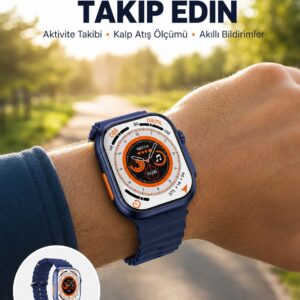 Ultra Akıllı Saat 2.05 İnç Büyük Ekran Bluetooth Aramalı IP67 Yeni Nesil