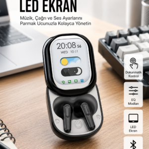 ENC Destekli Bluetooth 5.4 Kulaklık – EQ Ayarlı, Akıllı Kutulu