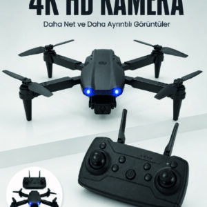 E99 Pro 4K HD Kameralı Katlanabilir Drone APP Kontrollü Uzaktan Kumandalı Mini Drone