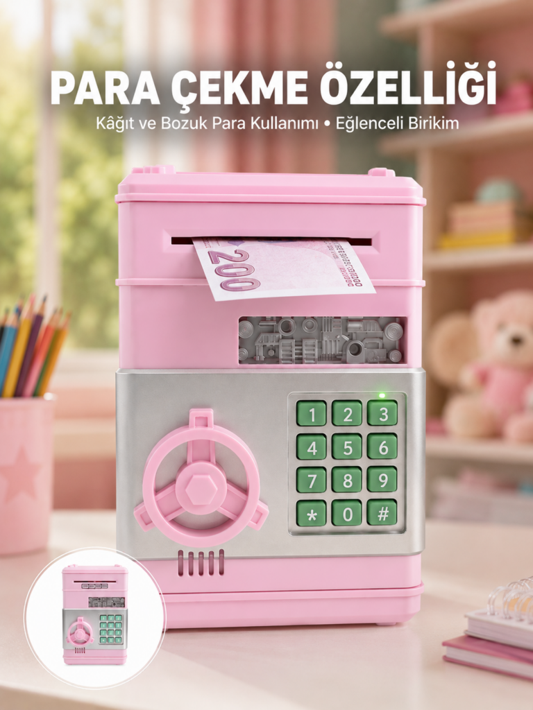 Şifreli Elektronik Para Biriktirme Kumbarası Büyük Kapasiteli