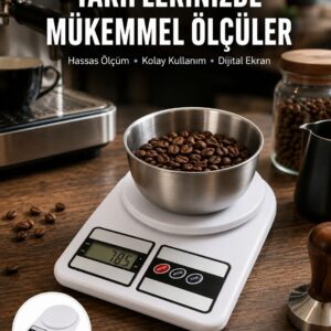 Hassas Ölçüm İçin Dijital Mutfak Tartısı – 10 Kg Kapasiteli Yeni Nesil
