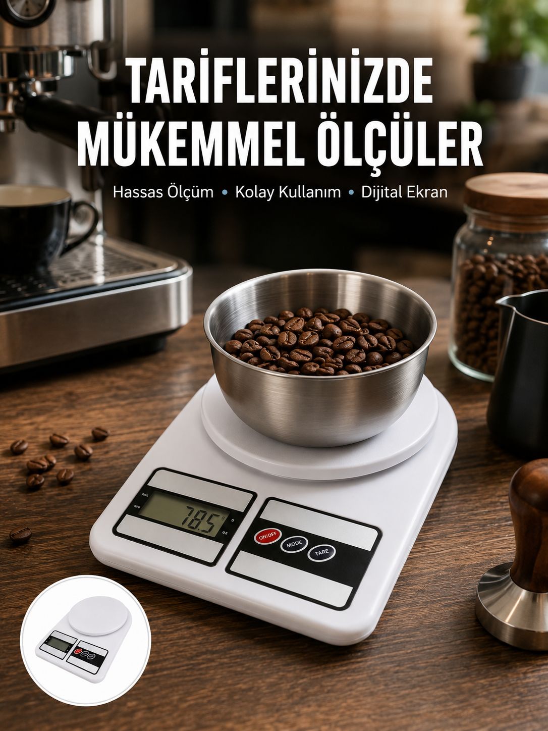 Hassas Ölçüm İçin Dijital Mutfak Tartısı – 10 Kg Kapasiteli Yeni Nesil
