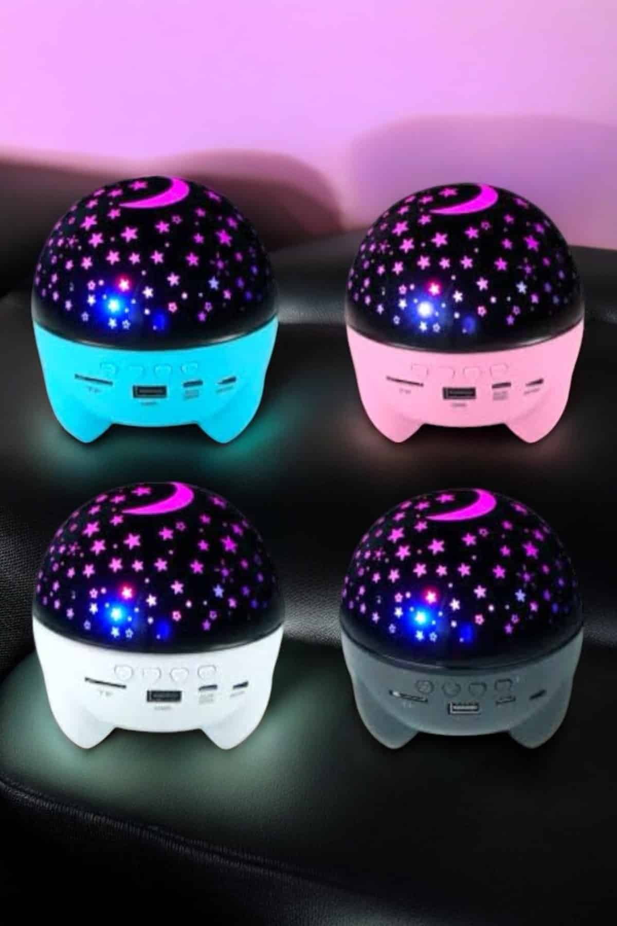 Gökyüzü Temalı Bluetooth Ve Hoparlörlü Şarjlı Çocuk Gece Lambası