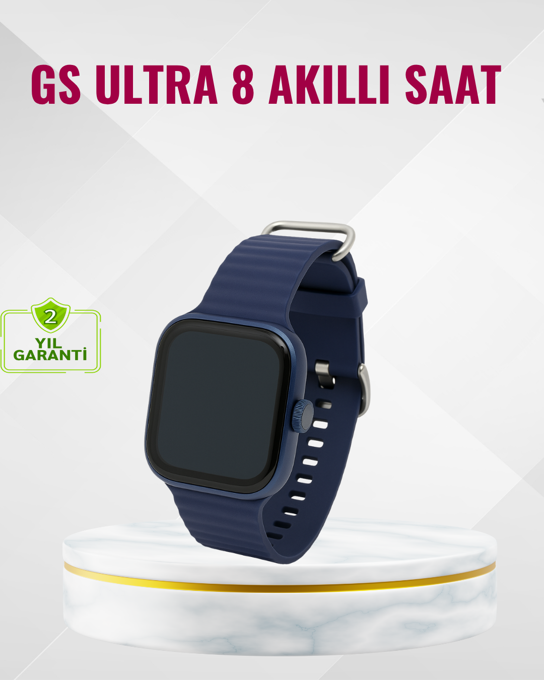 Ultra Akıllı Saat 2.05 İnç Büyük Ekran Bluetooth Aramalı IP67
