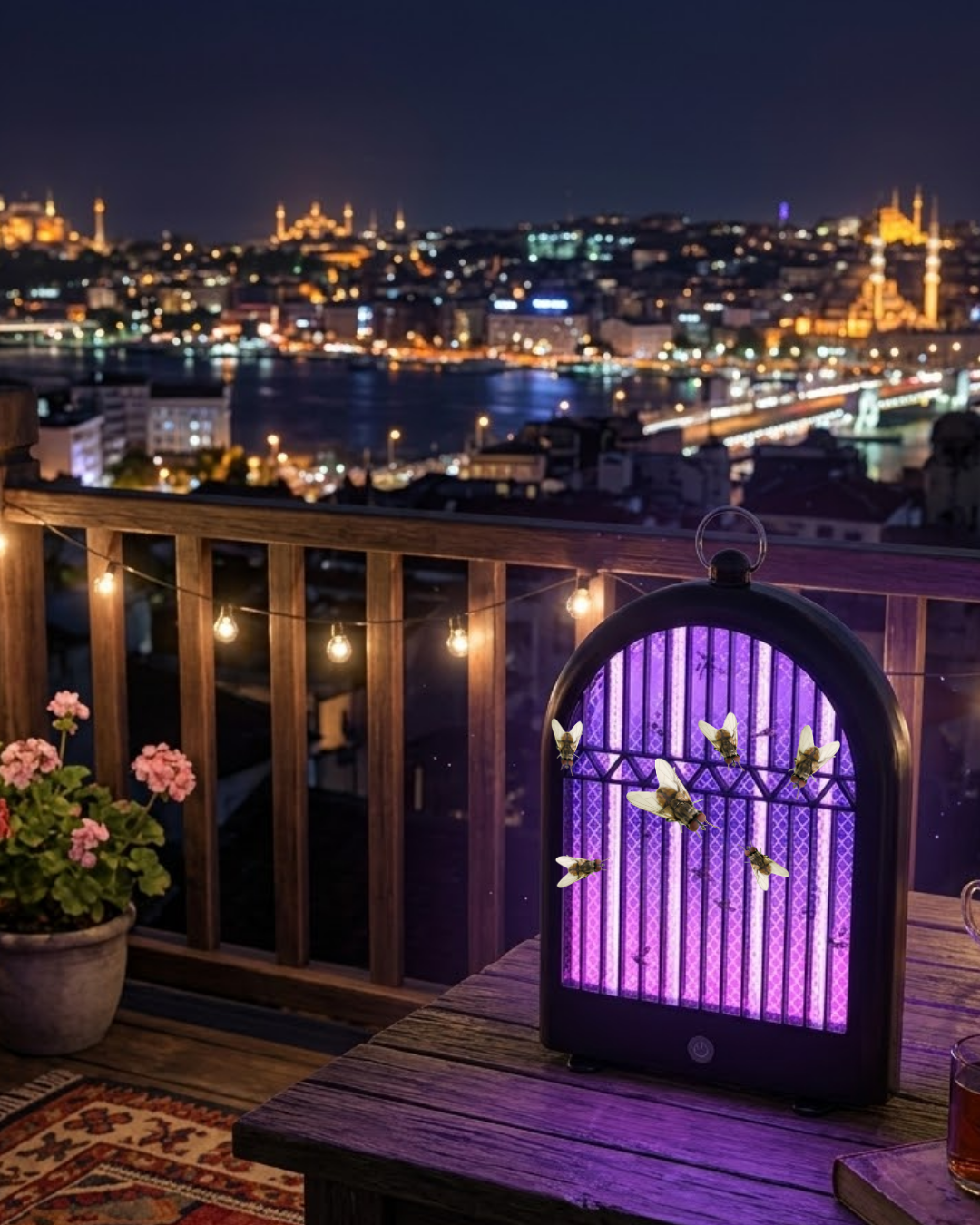 Şarjlı UV Sivrisinek Öldürücü Lamba Sessiz ve