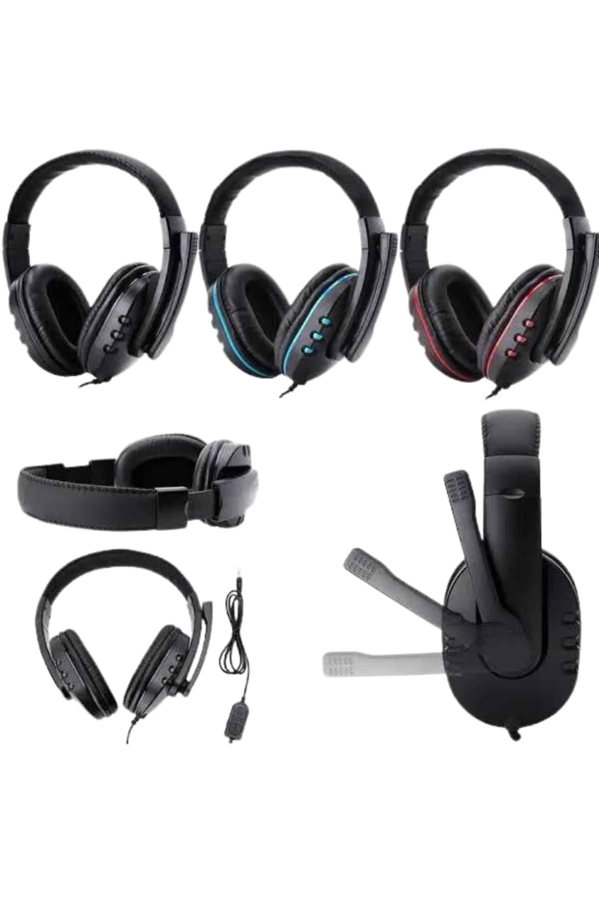 Mikrofonlu Gamer Kulaklık Oyuncu Kulaklığı Yüksek Ses Kaliteli Stereo Yumuşak Yastıklar
