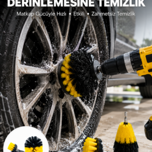 Derinlemesine Temizlik İçin Dayanıklı Kıllı Matkap Fırçası Başlığı
