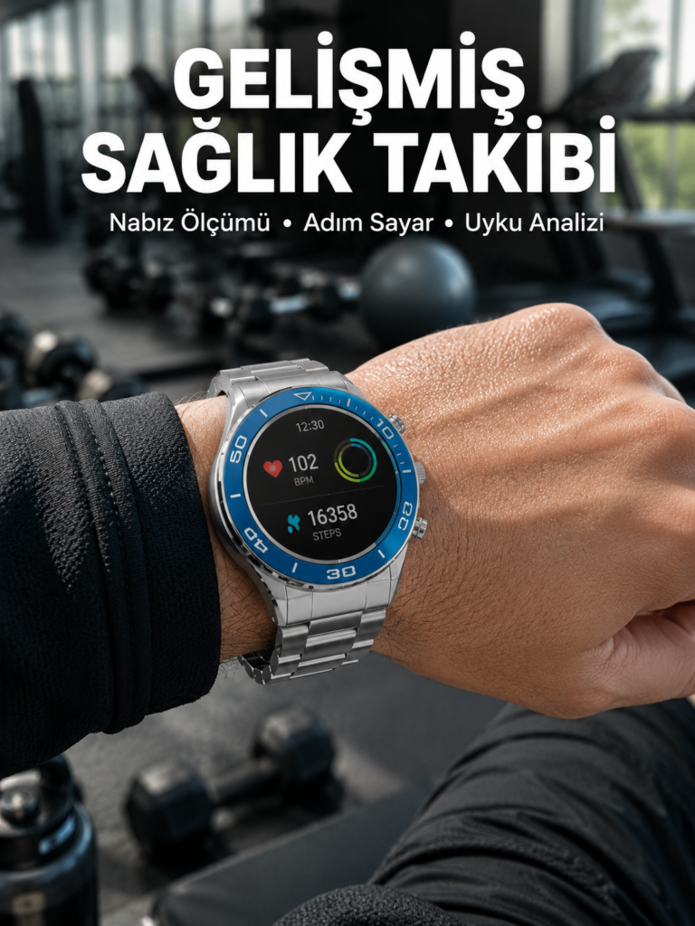 2025 Model Yuvarlak Ekran Android ve İOS Uyumlu GPS Takibi Yapabilen Akıllı Saat Yeni Nesil