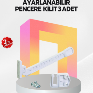 Cam Pencere Güvenlik Kilidi Açılma Sınırlayıcı Aparat 3 Adet