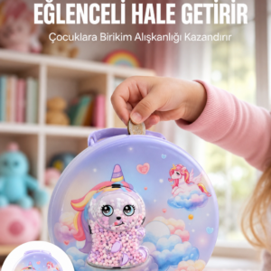 Eğitici Şifreli Çocuk Para Kasası Dayanıklı Metal