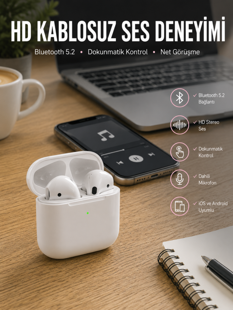 Yeni Nesil Bluetooth Kulaklık Eller Serbest Aramalar ve Yüksek Kaliteli Ses İçin İdeal Kulaklık