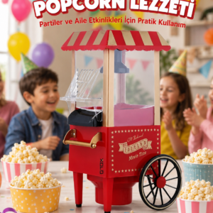Sıcak Hava Teknolojili Yapışmaz Popcorn Makinesi