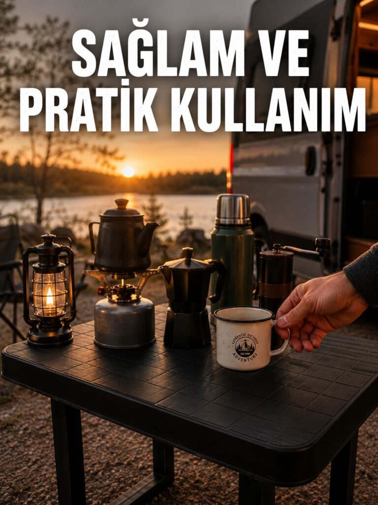 Katlanır Plastik Kamp Masası Hafif Taşınabilir Piknik Masası