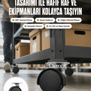 6 cm Döner Kilitsiz Ayak Tek Parça