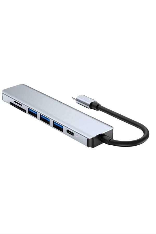 8 Portlu Macbook Çevirici Type C Hub SD TF USB Çoğaltıcı Ethernet