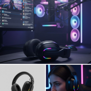 Wireless Oyuncu Kulaklığı RGB Işıklı Uzun Bataryalı Mikrofonlu Headset