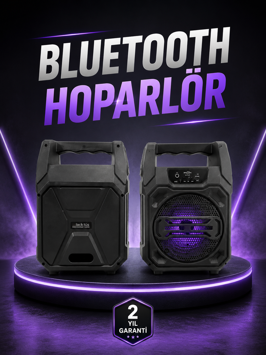6.5 İnç Kablosuz Hoparlör Bluetooth Bağlantılı Yüksek Ses