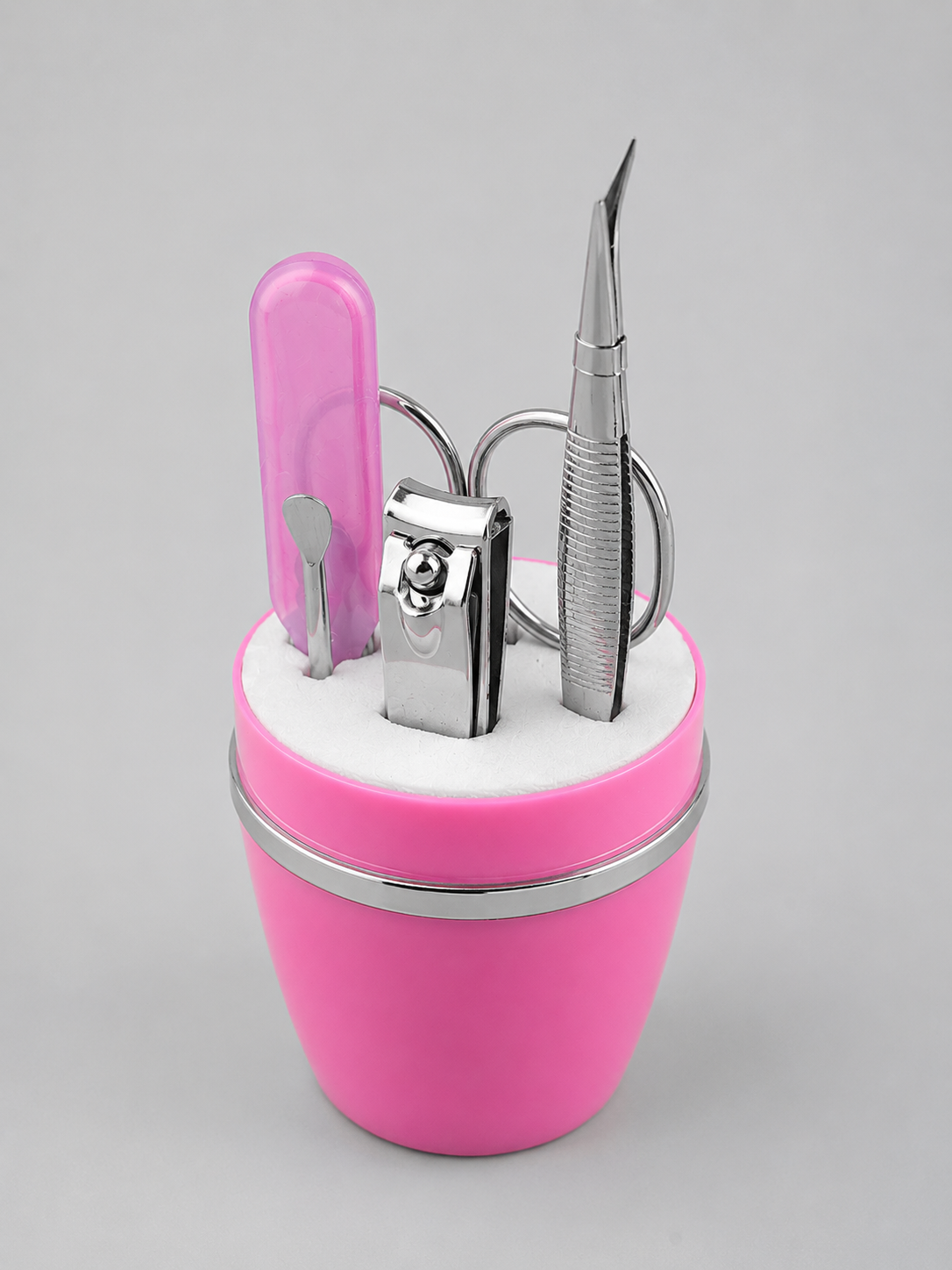 Pembe Tırnak Bakım Seti Cımbız Makas Tırnak Makası ve Törpü İçeren Kit