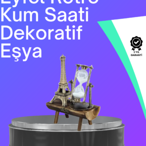 Klasik Tasarımlı Ahşap Kum Saati – Ev ve Ofis İçin Masaüstü Aksesuarı