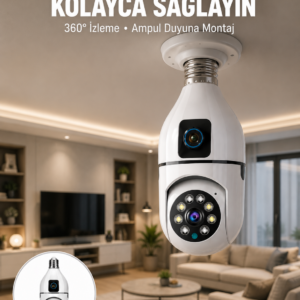 Tak Çalıştır Ampul Kamera – Full HD 1080P Kablosuz Güvenlik Çözümü Yeni Nesil