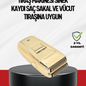 Altın Kaplama Kablolu Erkek Tıraş Makinesi Favori Aparatlı
