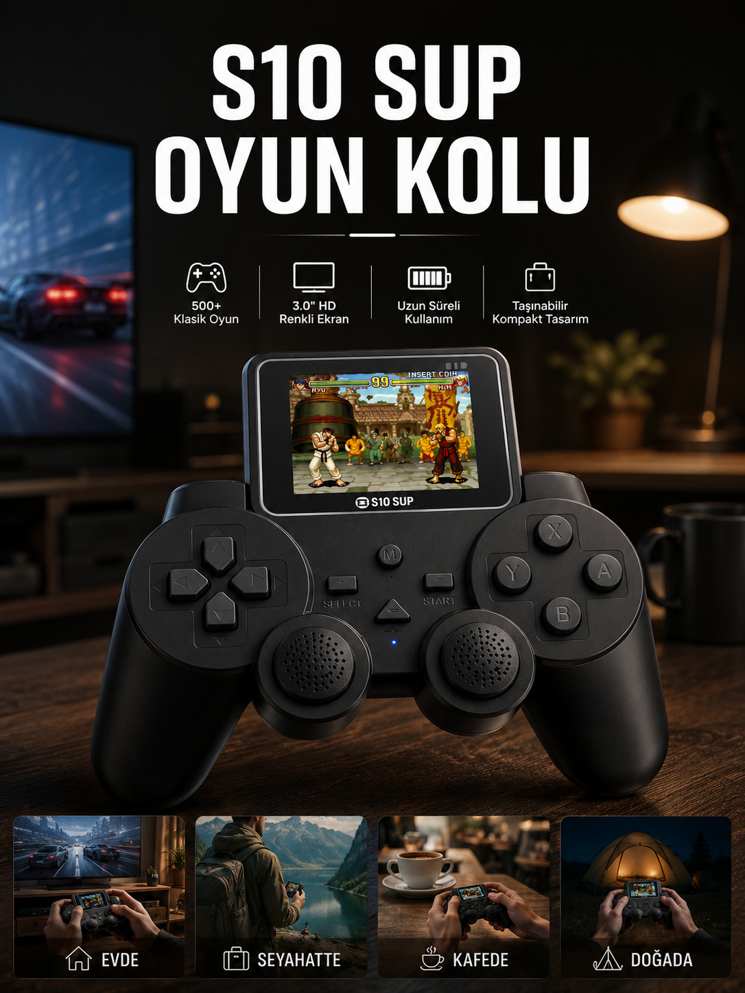 S10 Sup 520 Oyunlu Gamepad TV Uyumlu Gamepad