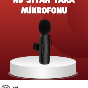 2’li Kablosuz Yaka Mikrofonu iPhone İçin Profesyonel Video Ses