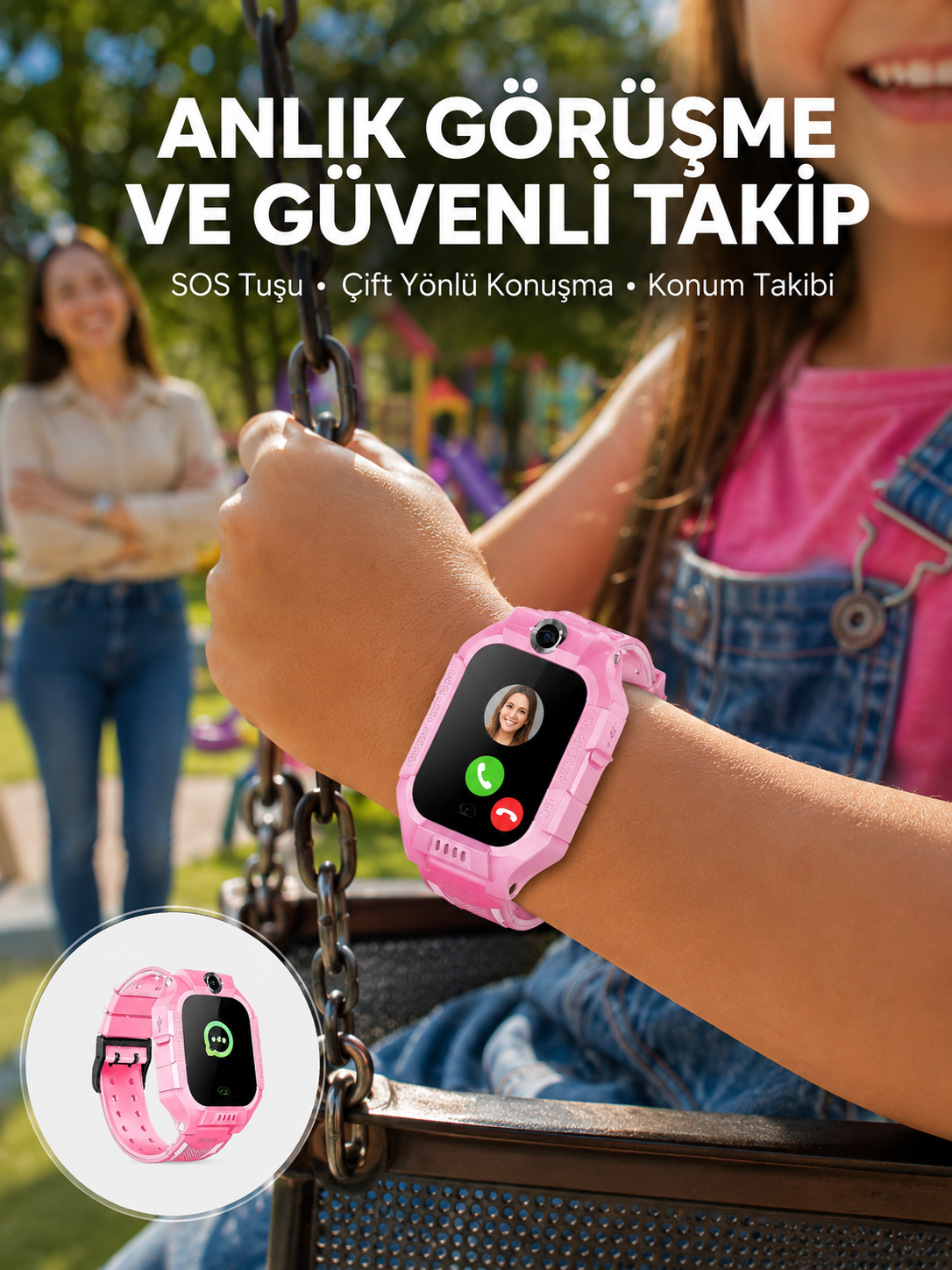 S10 Çocuk Takip Saati Güvenli Alan Uyarısı ve Sesli Mesaj Yeni Nesil