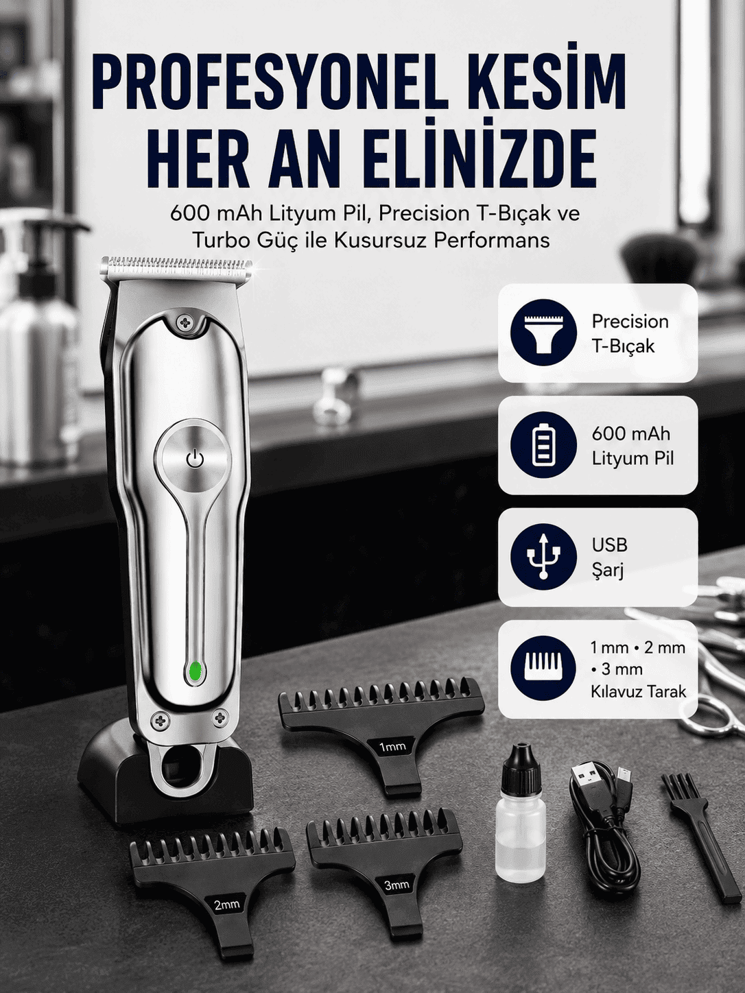 Lazer Epilasyon Öncesi Saç Sakal Kısaltma Makinesi