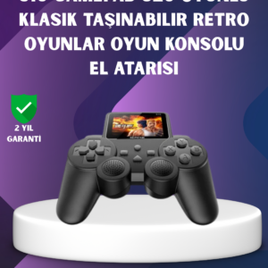 500 Dahili Oyunlu Taşınabilir Retro El Konsolu-2.4 inç Renkli Ekranlı